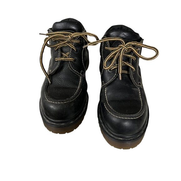 Vintage Dr. Martens Brown Leather Made in England 8458 Lace-Up‎ Platform Boots 9 - Picture 4 of 12